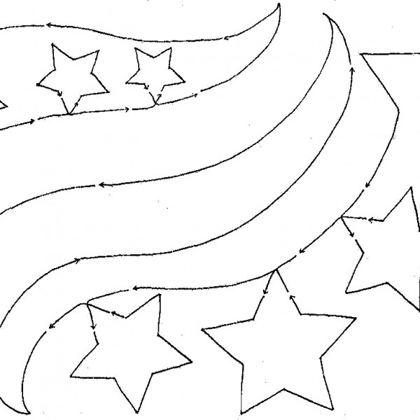 Star Banner 10″ Edge-to-Edge Pantograph | MeadowLyon Designs